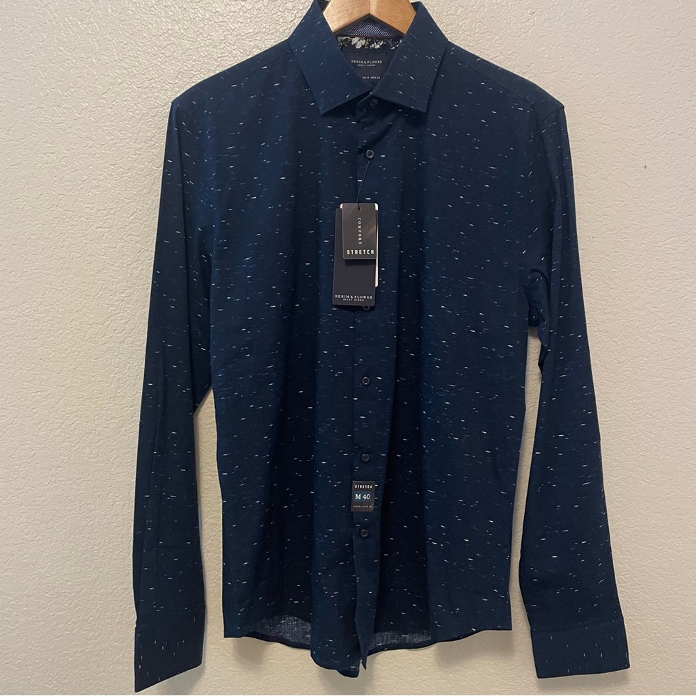 Denim+Flower Men’s Botton Down Shirt